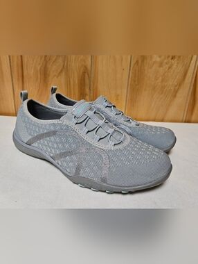 New Skechers Women's Breathe Easy Fortune Sneaker Size 8 Slip-on Grey Gray